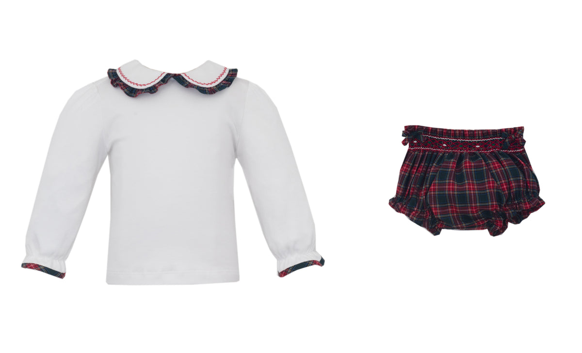 Holiday Plaid Bloomer Set