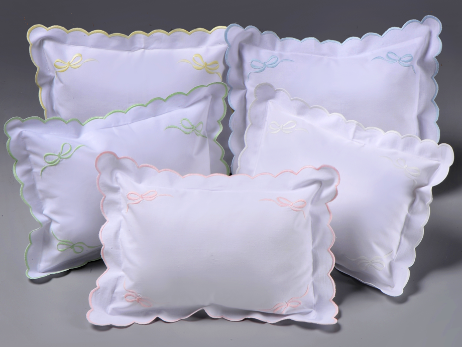 Bows Petite Monogram Pillow
