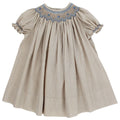 Smocked Bishop - Khaki Check