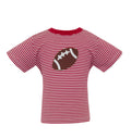 Boy's Football T-Shirt - Red Stripe