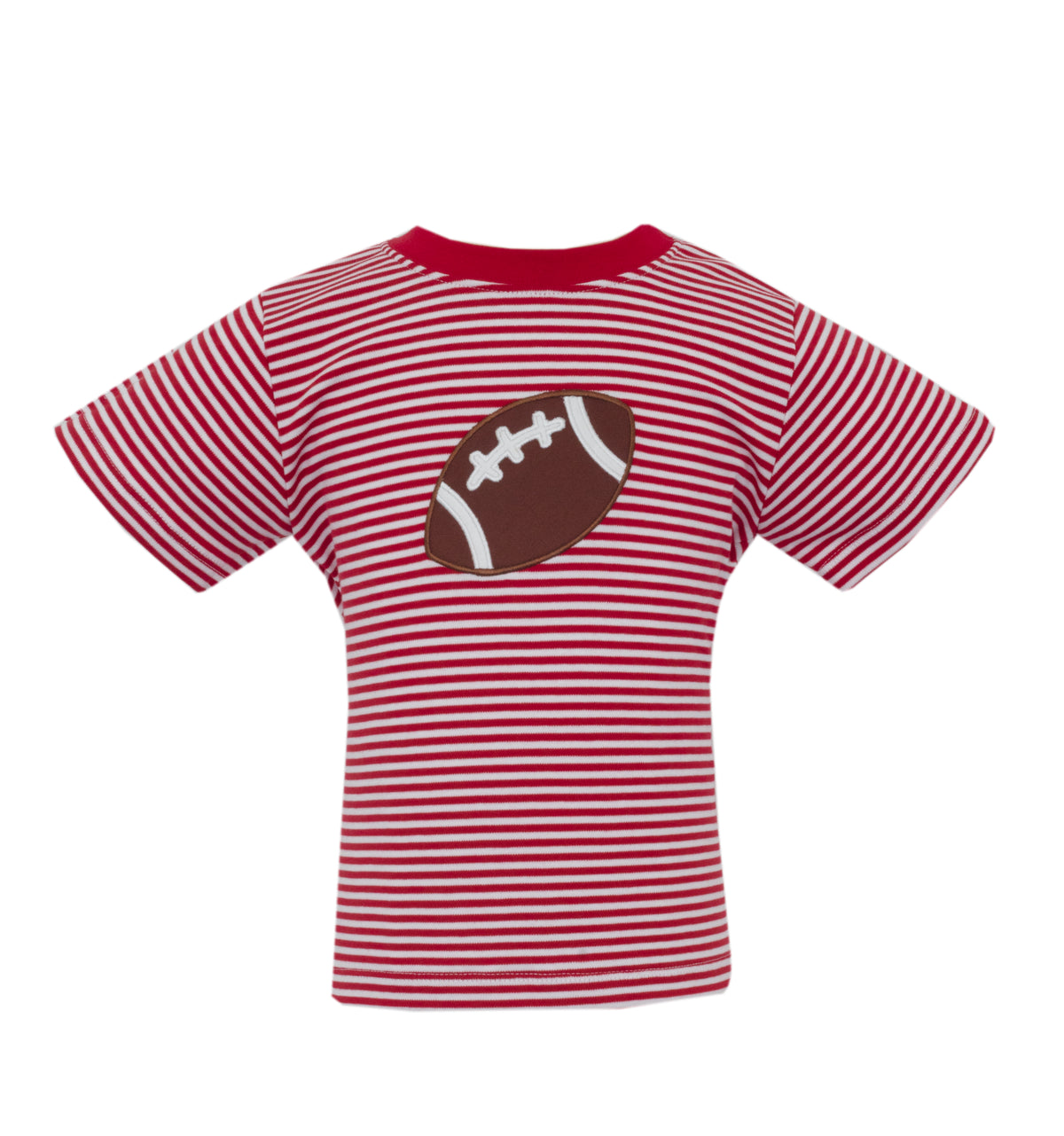 Boy's Football T-Shirt - Red Stripe