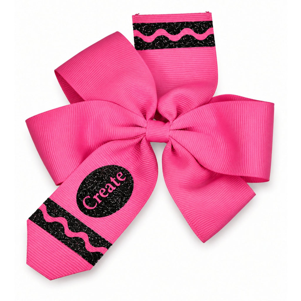 Crayon Back-to-School Bows