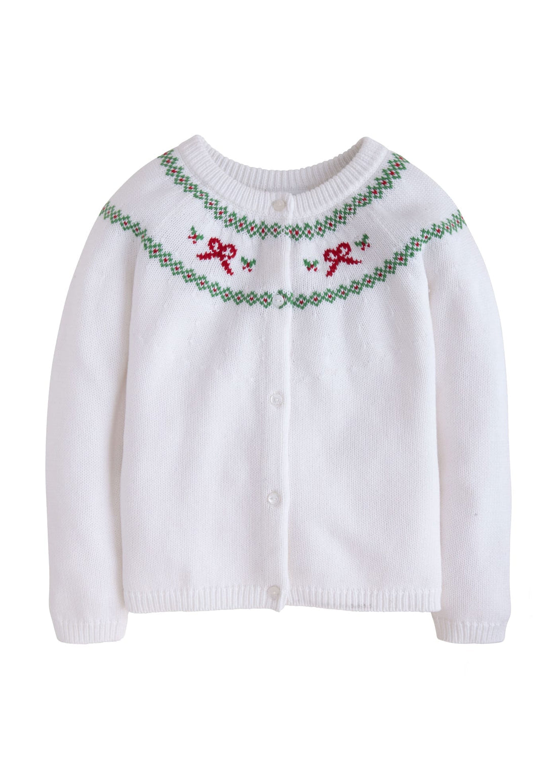 Holiday Bow Fair Isle Cardigan