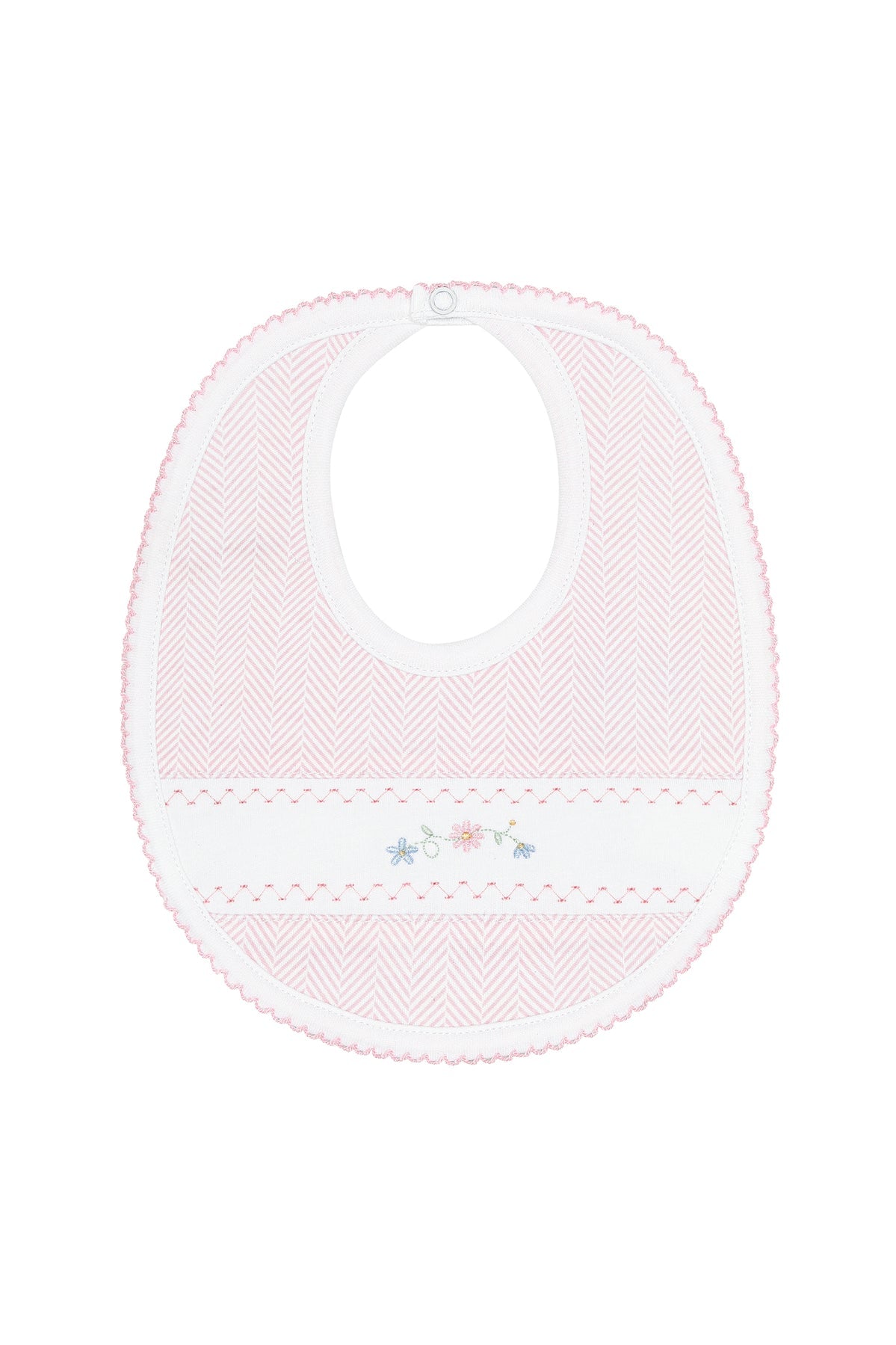 Herringbone Emb. Bib
