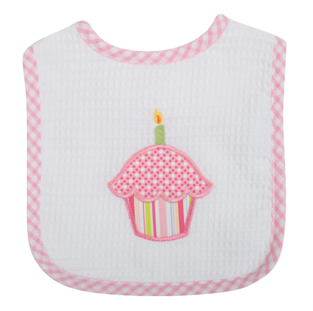 Applique Bib - Pink Cupcake