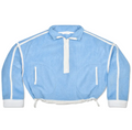 1/2 Zip Sherpa - Blue/White