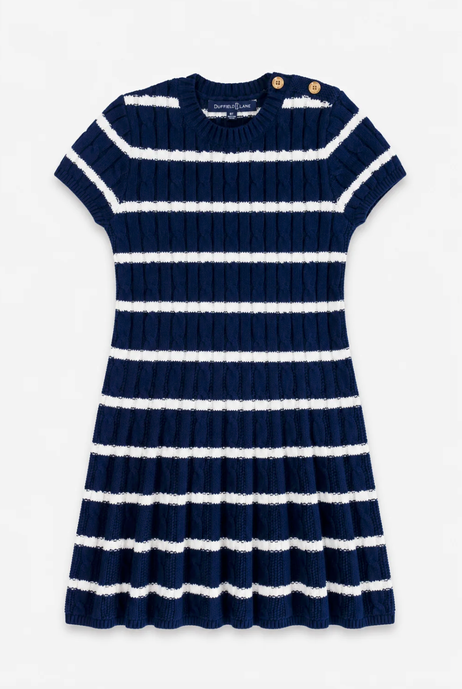 SS Sweater Dress - Navy/Ivory