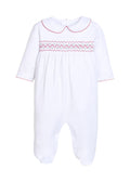 Smocked Footie - Holiday Geo