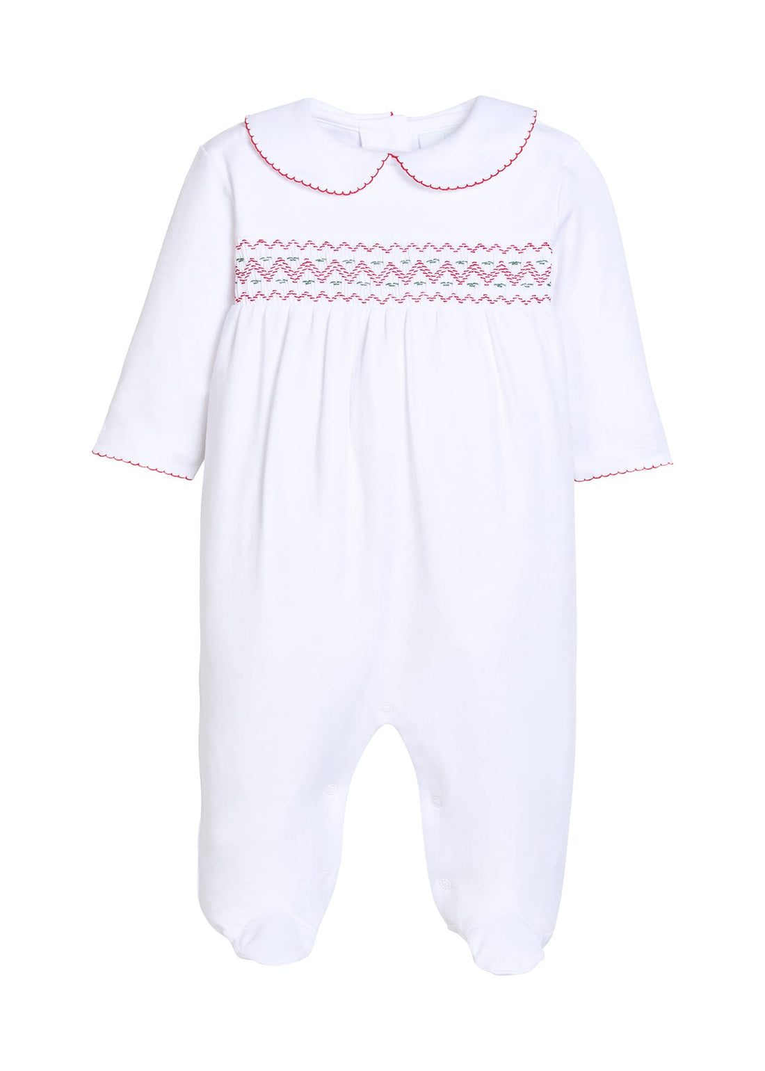 Smocked Footie - Holiday Geo