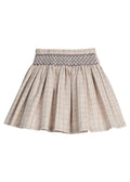 Smocked Molly Skirt - Durham Windowpane