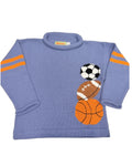 Sports Roll Neck - Steel Blue