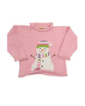 Snowman Roll Neck - Lt. Pink