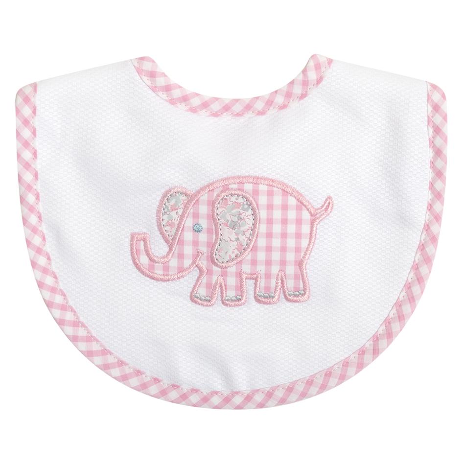 Medium Bib - Pink Elephant