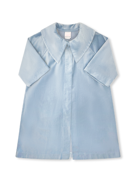 Audrey Car Coat - Blue Velvet