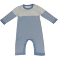 Seed Stitch Knit Romper - Blue