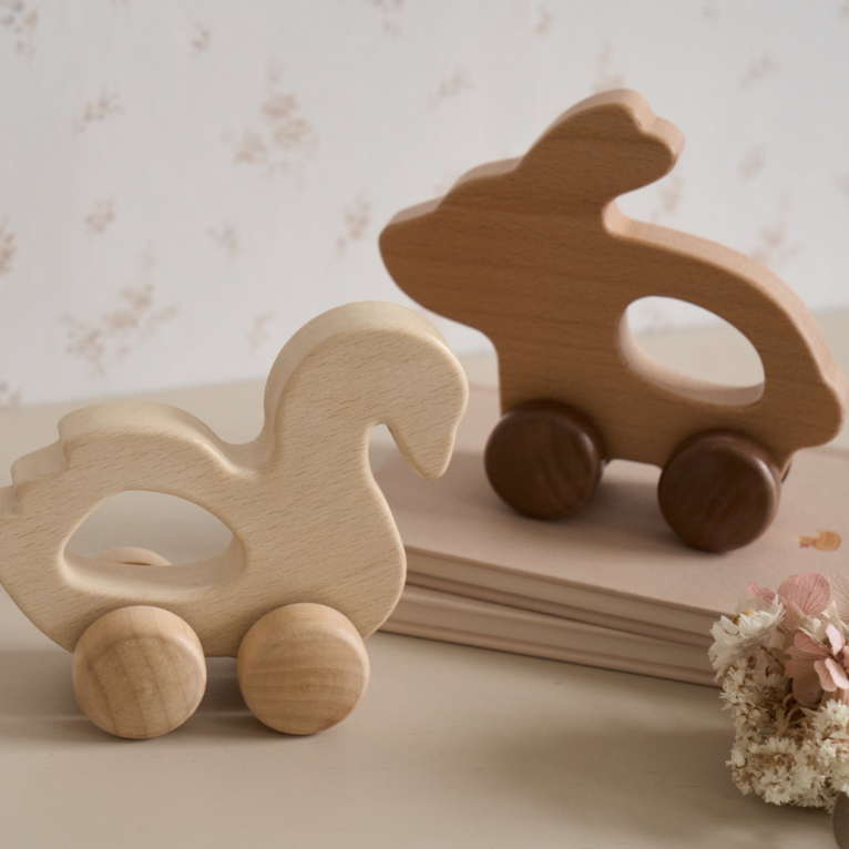 Wooden Push Toy - Bunny