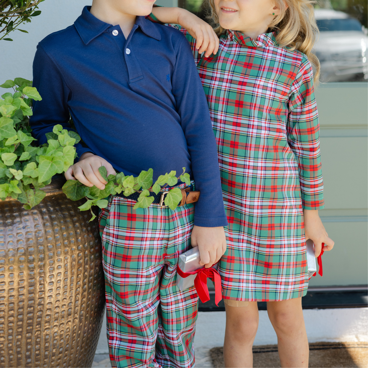 Christmas Plaid A-Line Dress