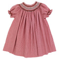 Christmas Check Smocked Bishop Dress