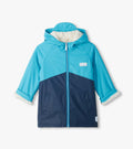 Blue Colorblock Sherpa Jacket