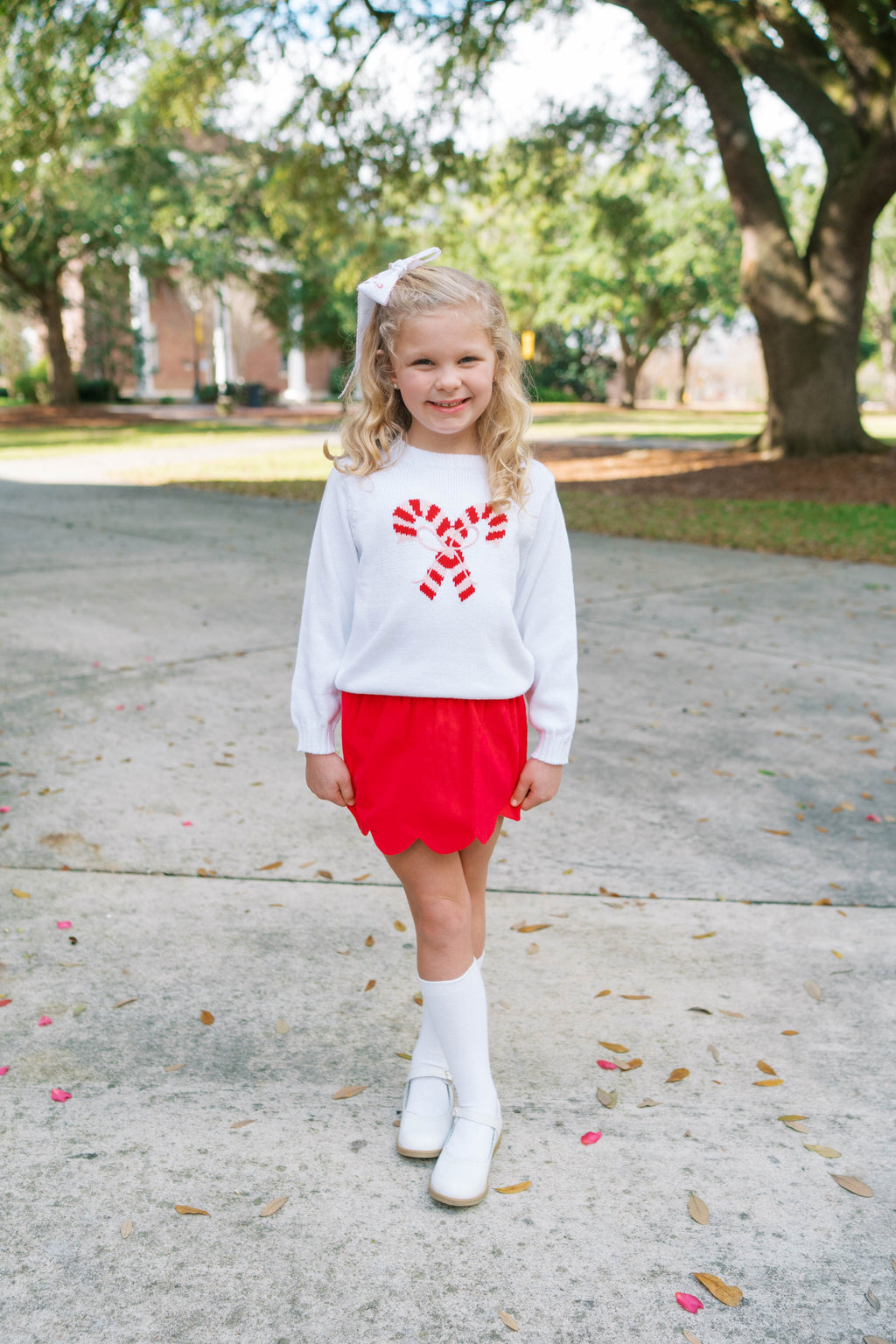 Susie Scallop Skirt - Red Cord.