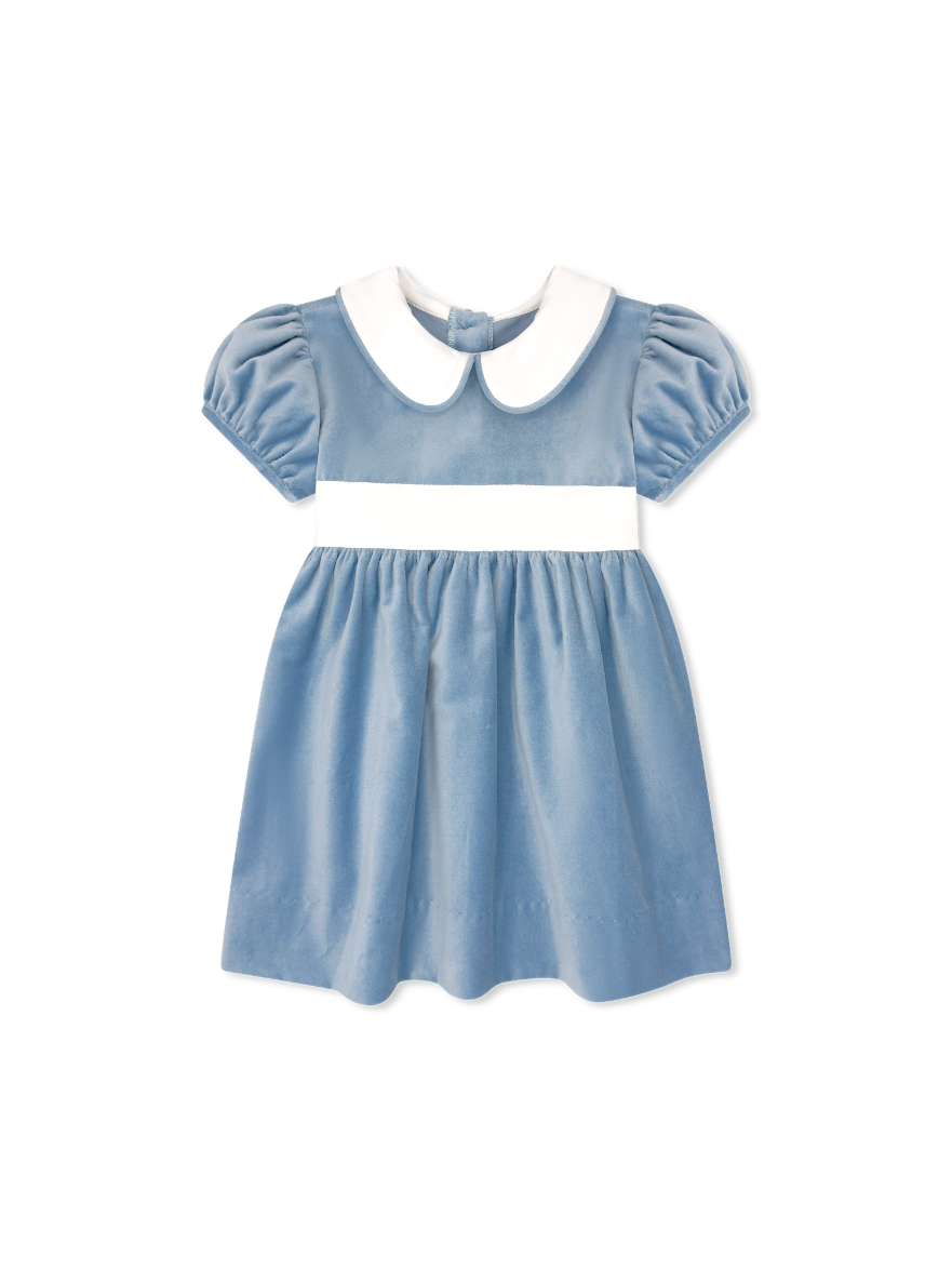 Elenor Dress - Blue Velvet