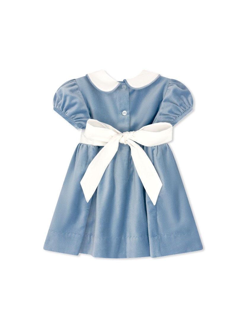 Elenor Dress - Blue Velvet