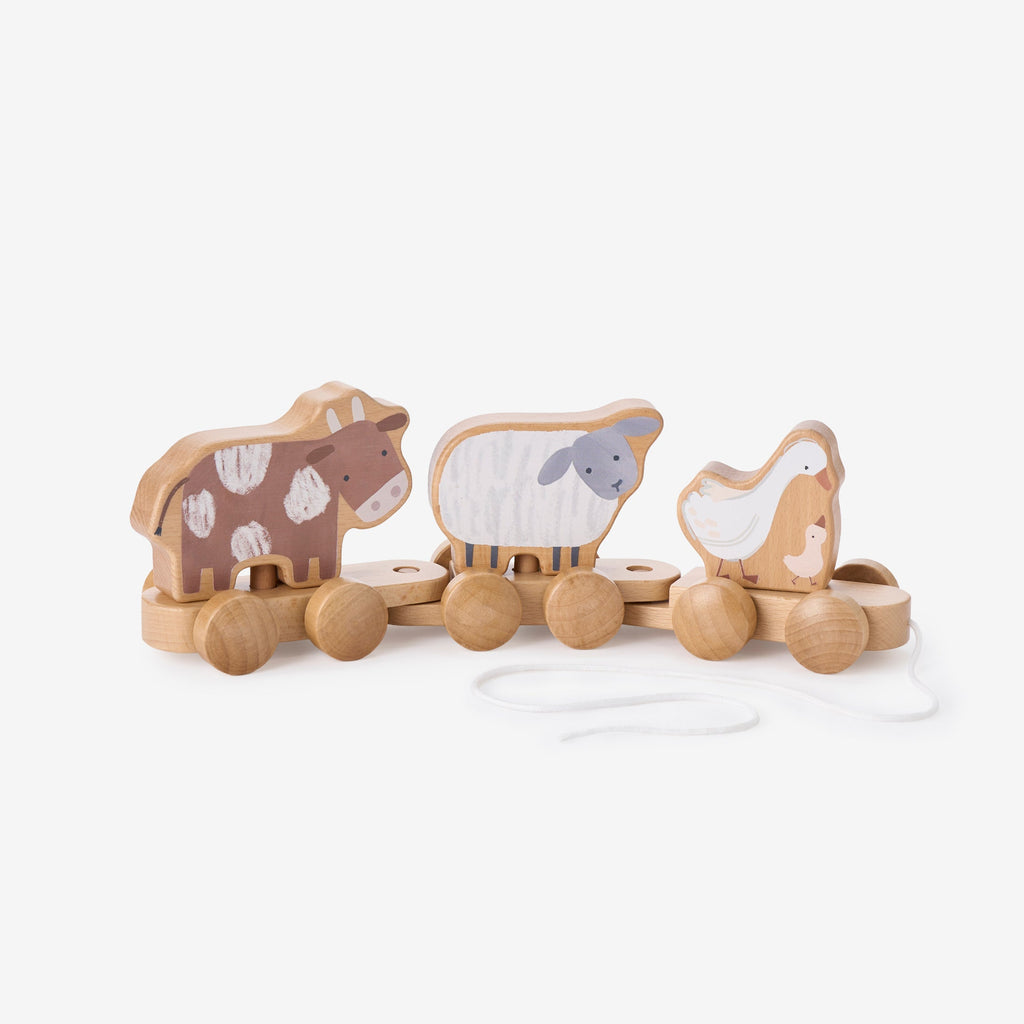 Wooden Pull Toy - Farm Animals