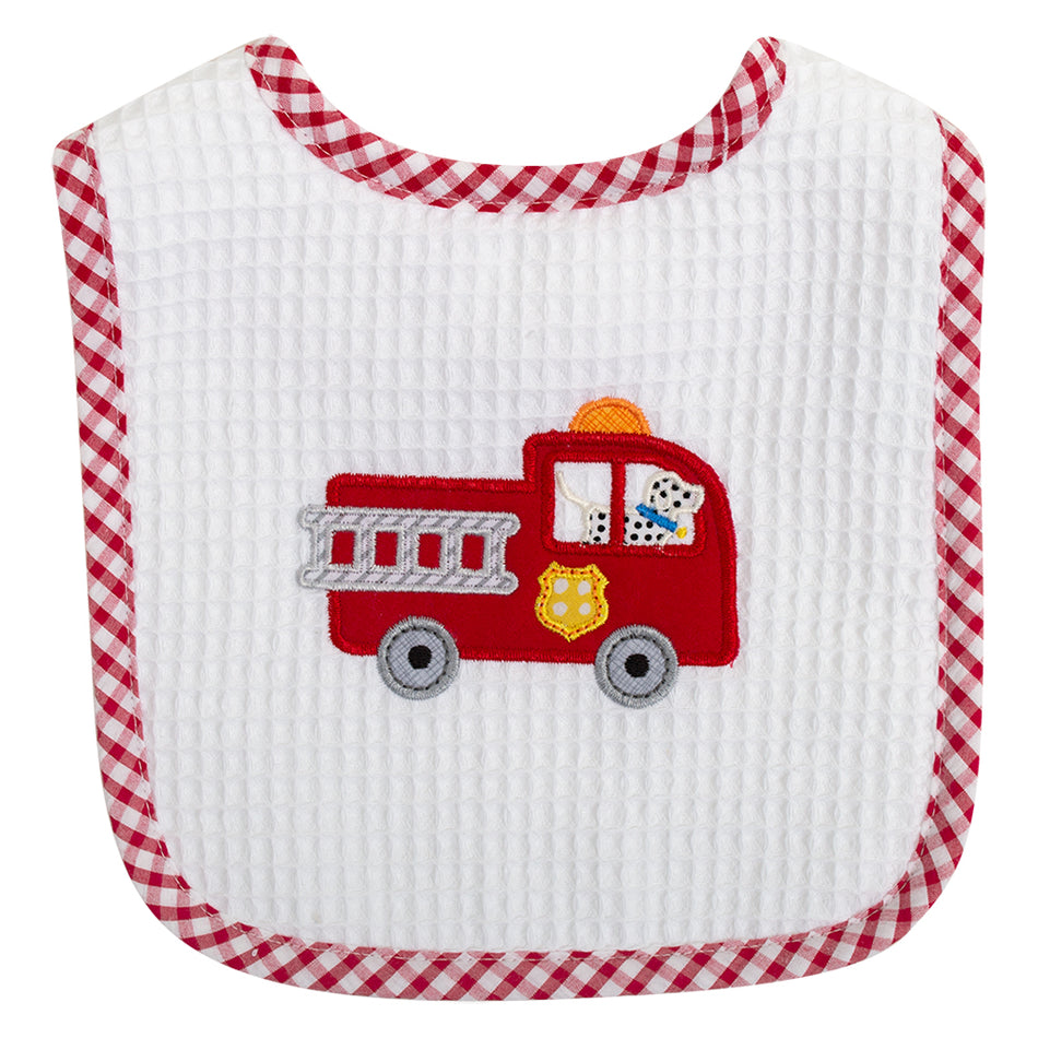 Applique Bib - Firetruck
