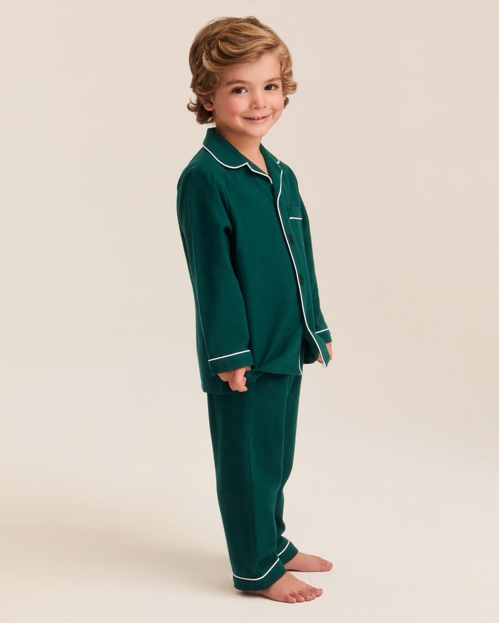 Flannel PJ Set - Hunter Green