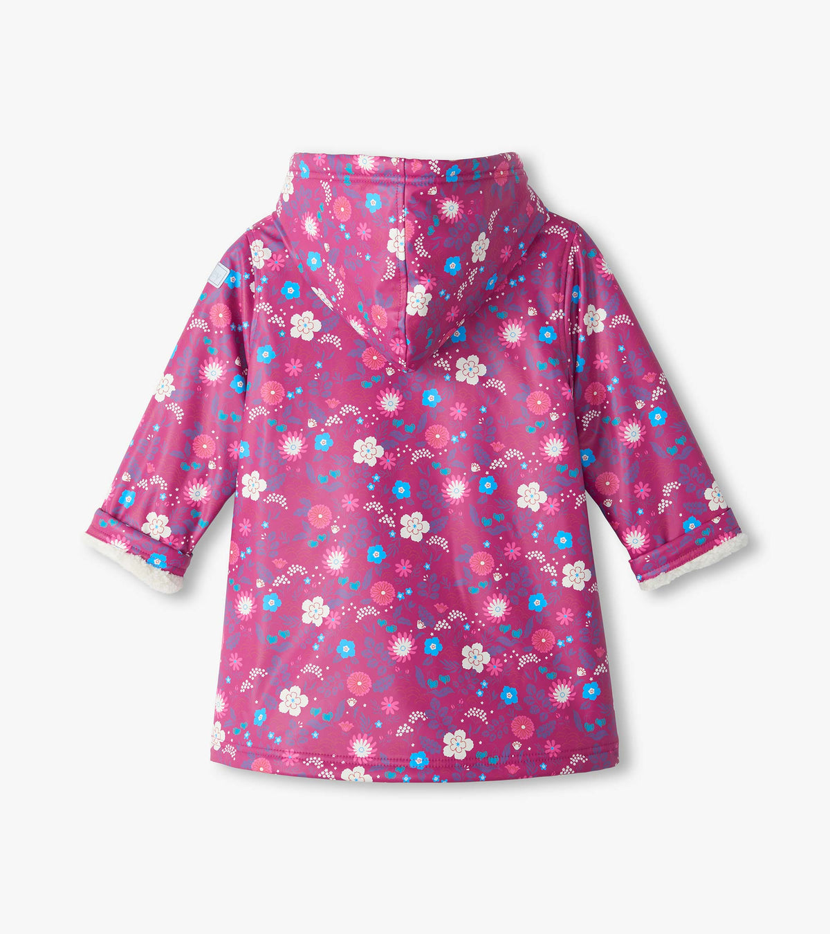 Tiny Flowers Sherpa Rain Coat