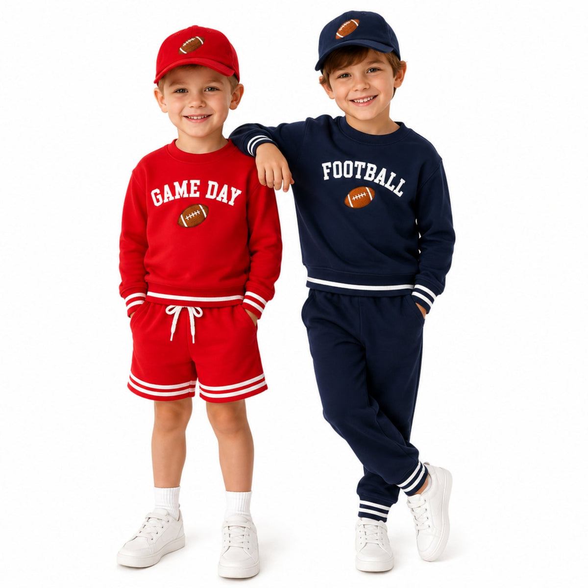 Football Baseball Hat - Red