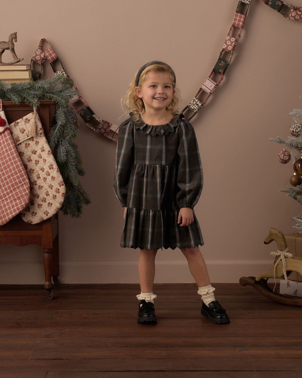 Fran Dress || Holiday Plaid