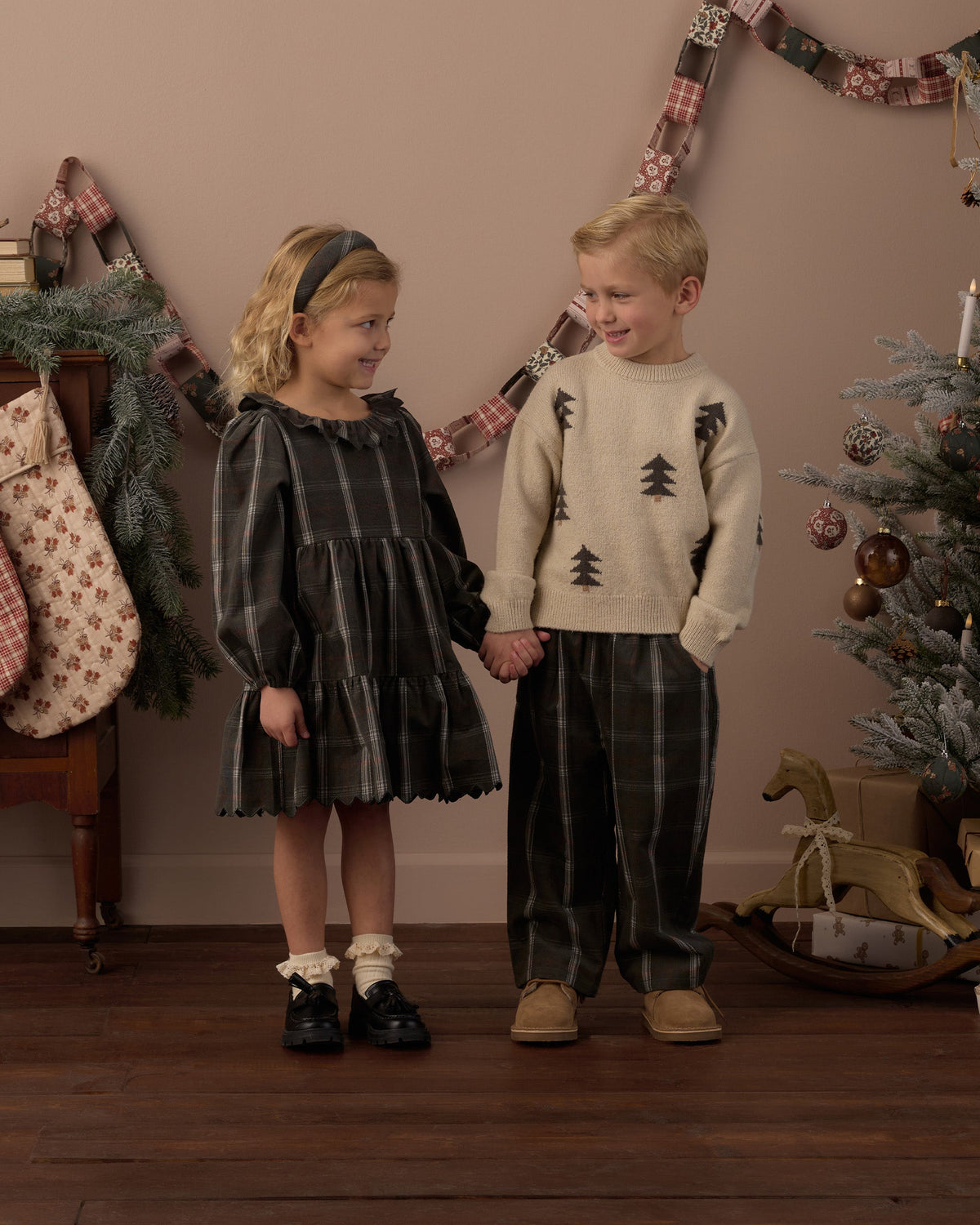 Fran Dress || Holiday Plaid