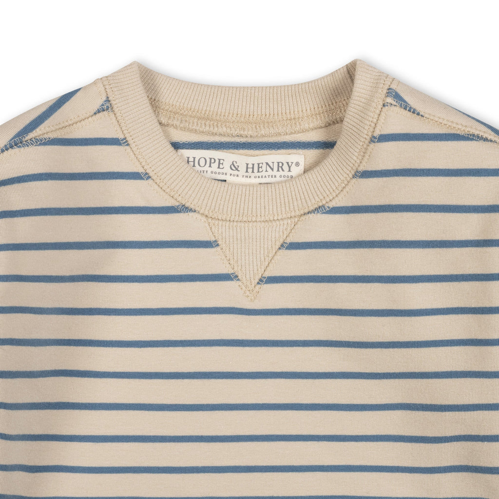 Organic French Terry Crewneck - Blue