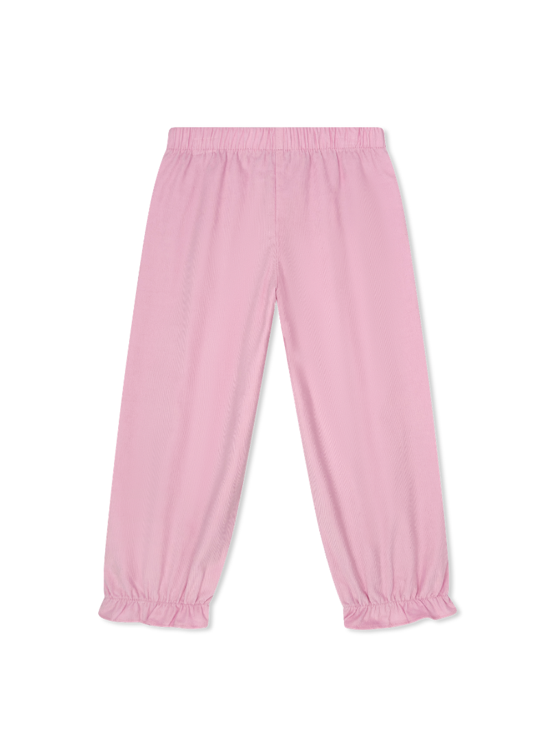 Gloria Gathered Pant - Pink Cord.