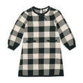 Organic Sweater Dress - Green Check