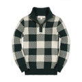 Organic Half-Zip - Green Check