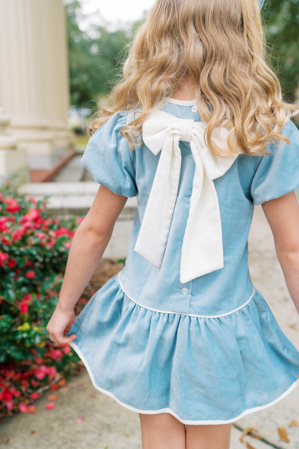 Harper Dress - Blue Velvet