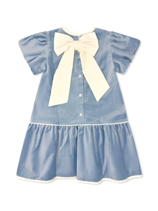 Harper Dress - Blue Velvet