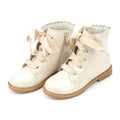 Josephine Scalloped Boot - Patent Cream