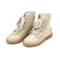 Josephine Scalloped Boot - Patent Taupe