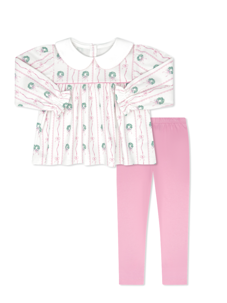 Layla Legging Set - Boxwood & Bows