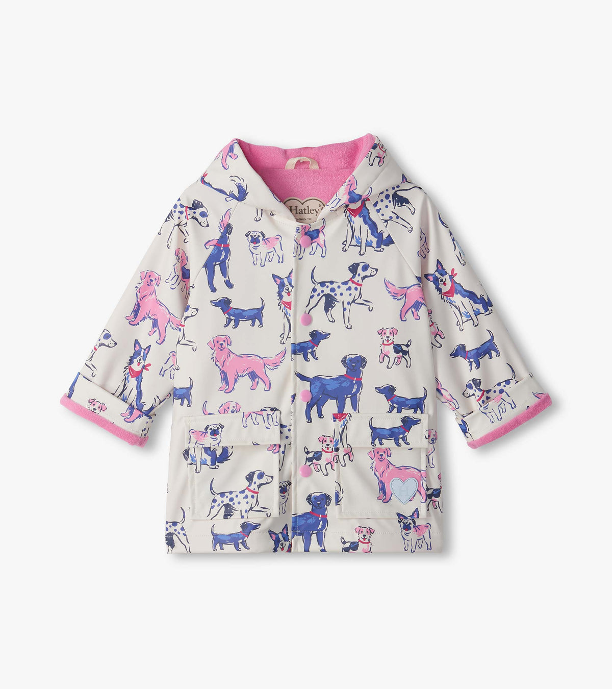 Little Pups Rain Coat - Sea Salt