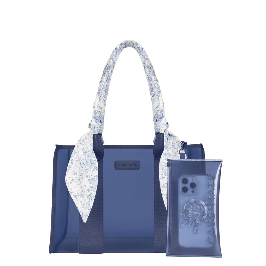 Medium Jelly Tote - Navy Twilly