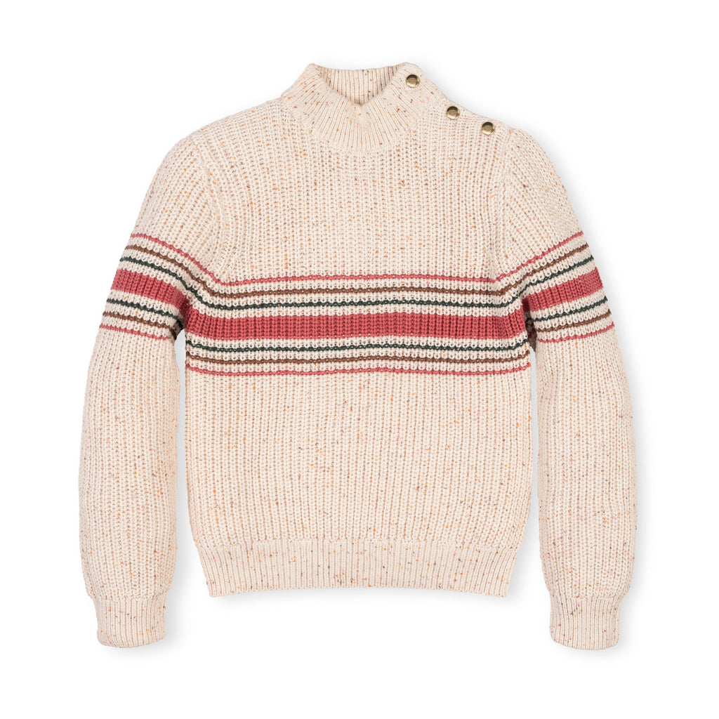 Girl's Organic Mock Neck Sweater