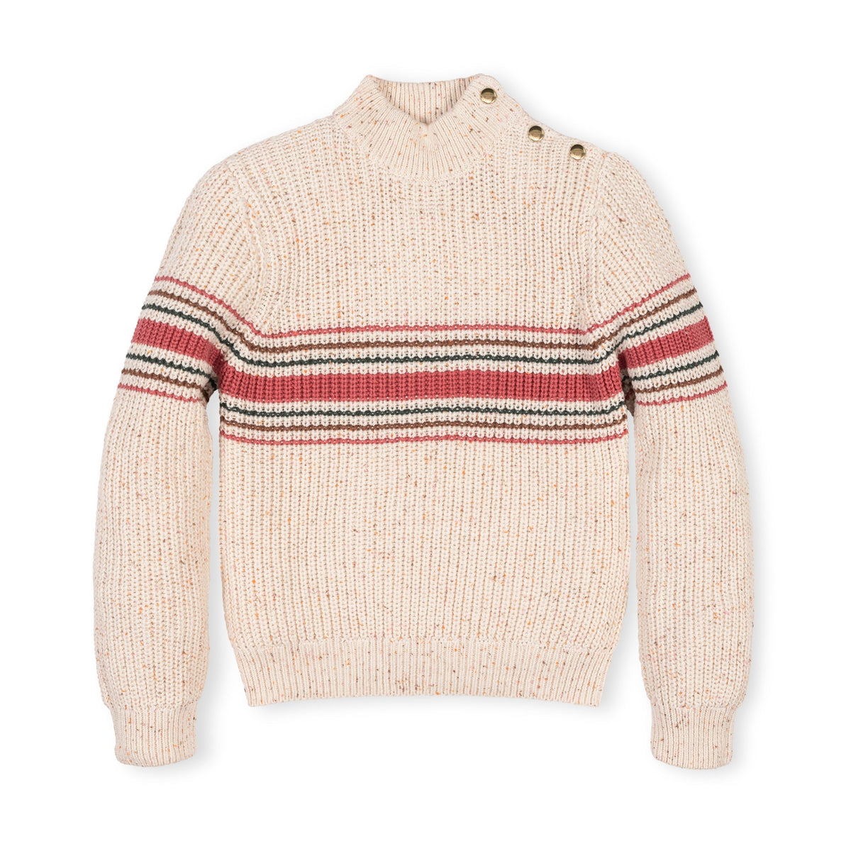 Girl's Organic Mock Neck Sweater