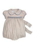 Smocked Natalie Bubble - Durham Windowpane
