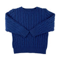 Navy Cable Crewneck Sweater