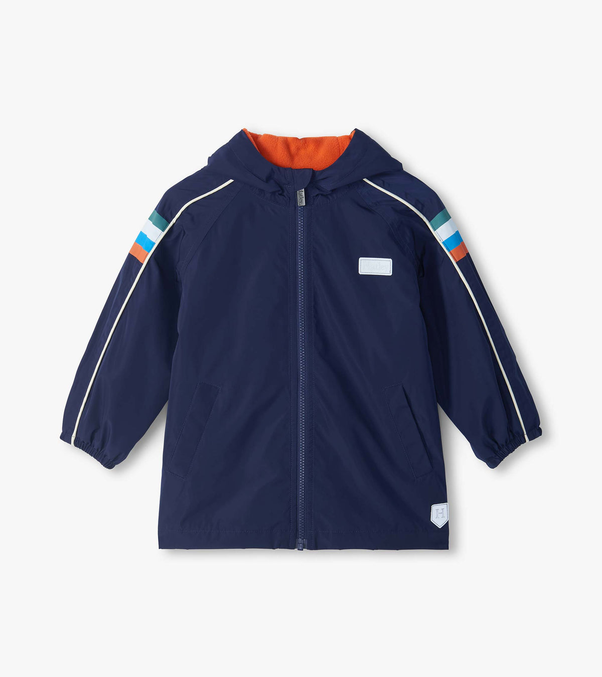 Navy Fleece Lined Rain Coat
