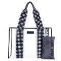 Jelly Tote Bag - Navy Eyelet Gingham